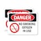 Signmission No Smoking Oxygen In Use Danger Sign, Plastic, 10in W x 7in L, 2PK OS-2PACK-DS-P-710-L-1487 - alternate 1